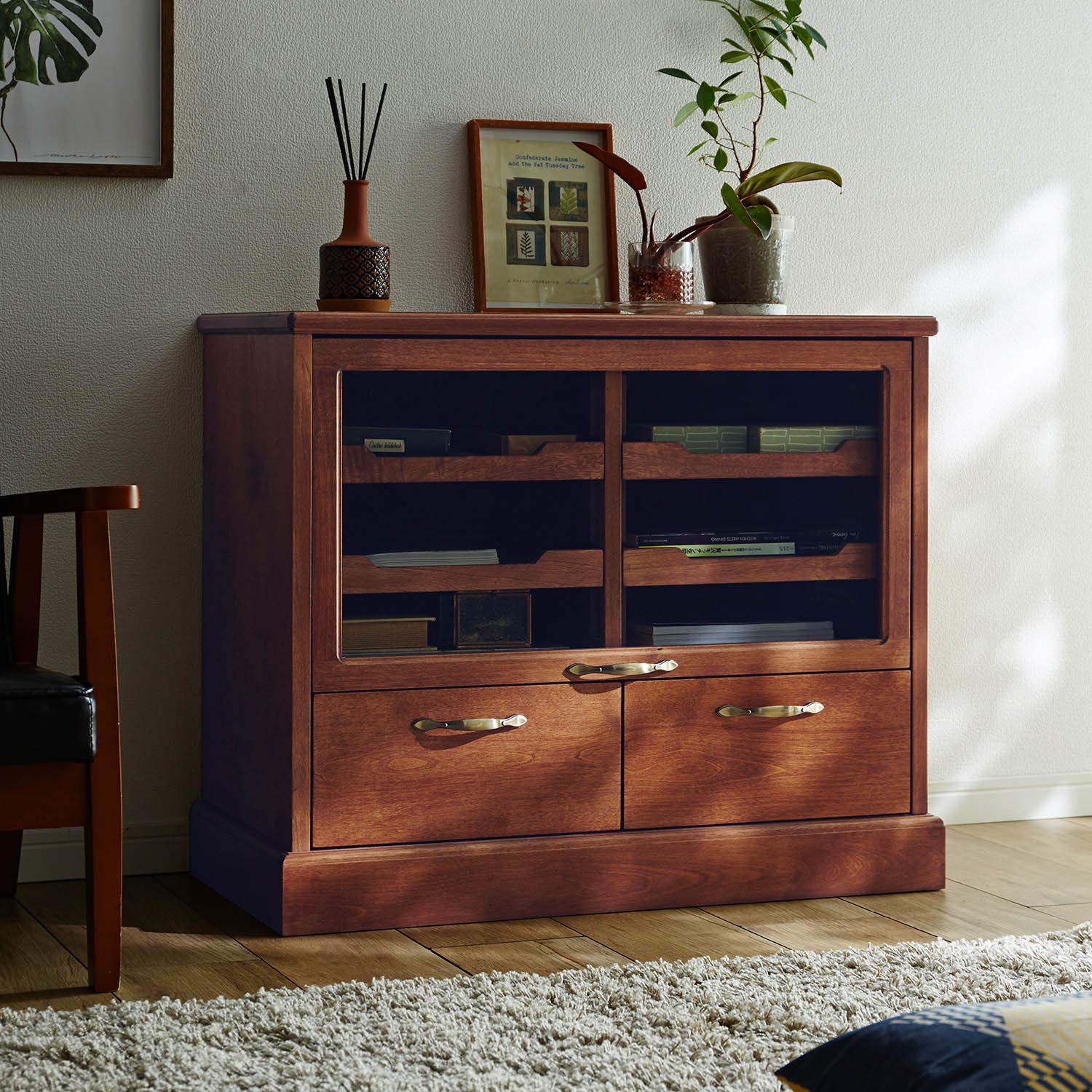 ベルメゾン　キャビネット 優しい木目のコンパクトキャビネット｜通販のベルメゾンネット